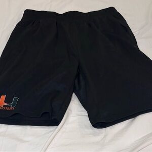 Black Miami Hurricanes Shorts